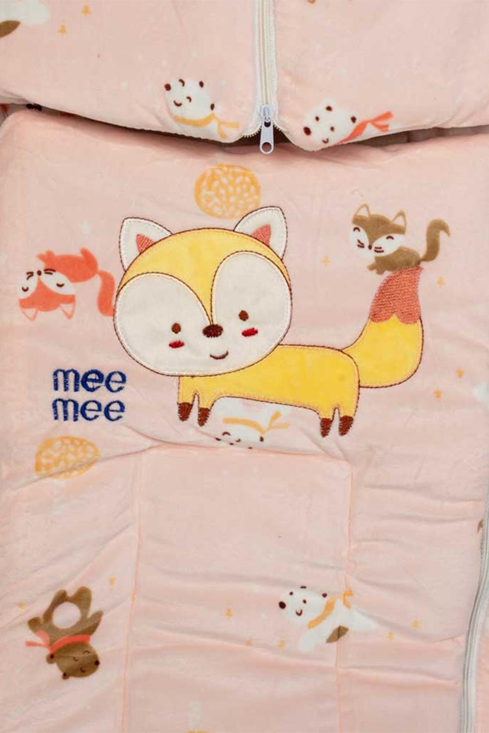 Mee Mee 3 in 1 Baby Carry Nest with Sleeping Bag and Mattress for Babies (Pink Cat Print)